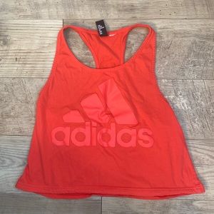 Adidas Coral Cropped Workout Top